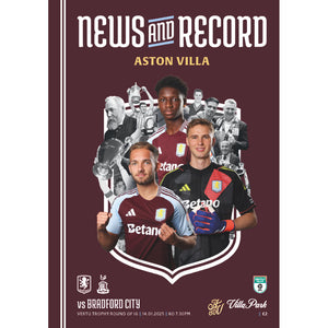 Aston Villa U21s vs Bradford City (EFL Trophy) football programmes
