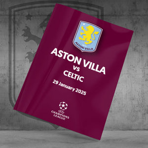 Aston Villa vs Celtic football programmes