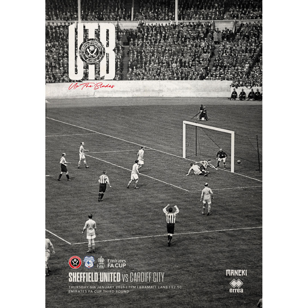 Sheffield United v Cardiff City (FA Cup) football programmes