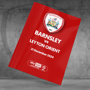 Barnsley vs Leyton Orient football programmes