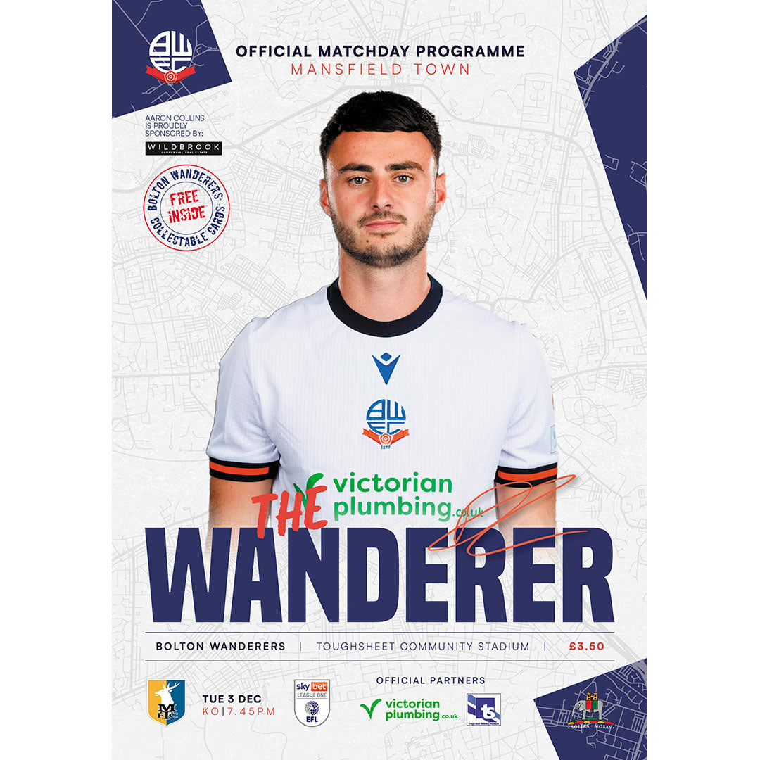 Bolton Wanderers v Mansfield Town football programme