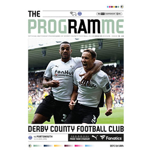 Derby County v Portsmouth football programmes