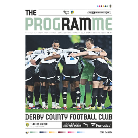 Derby County v Leeds United football programmes