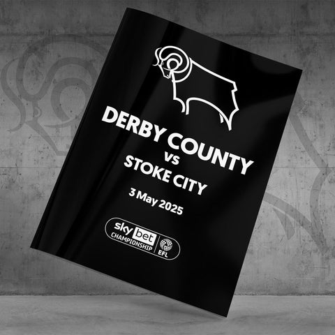 Derby County v Stoke City football programmes