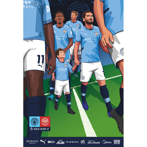 Manchester City vs Brentford football programmes