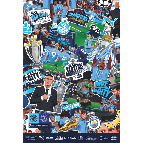 Manchester City vs Everton football programmes