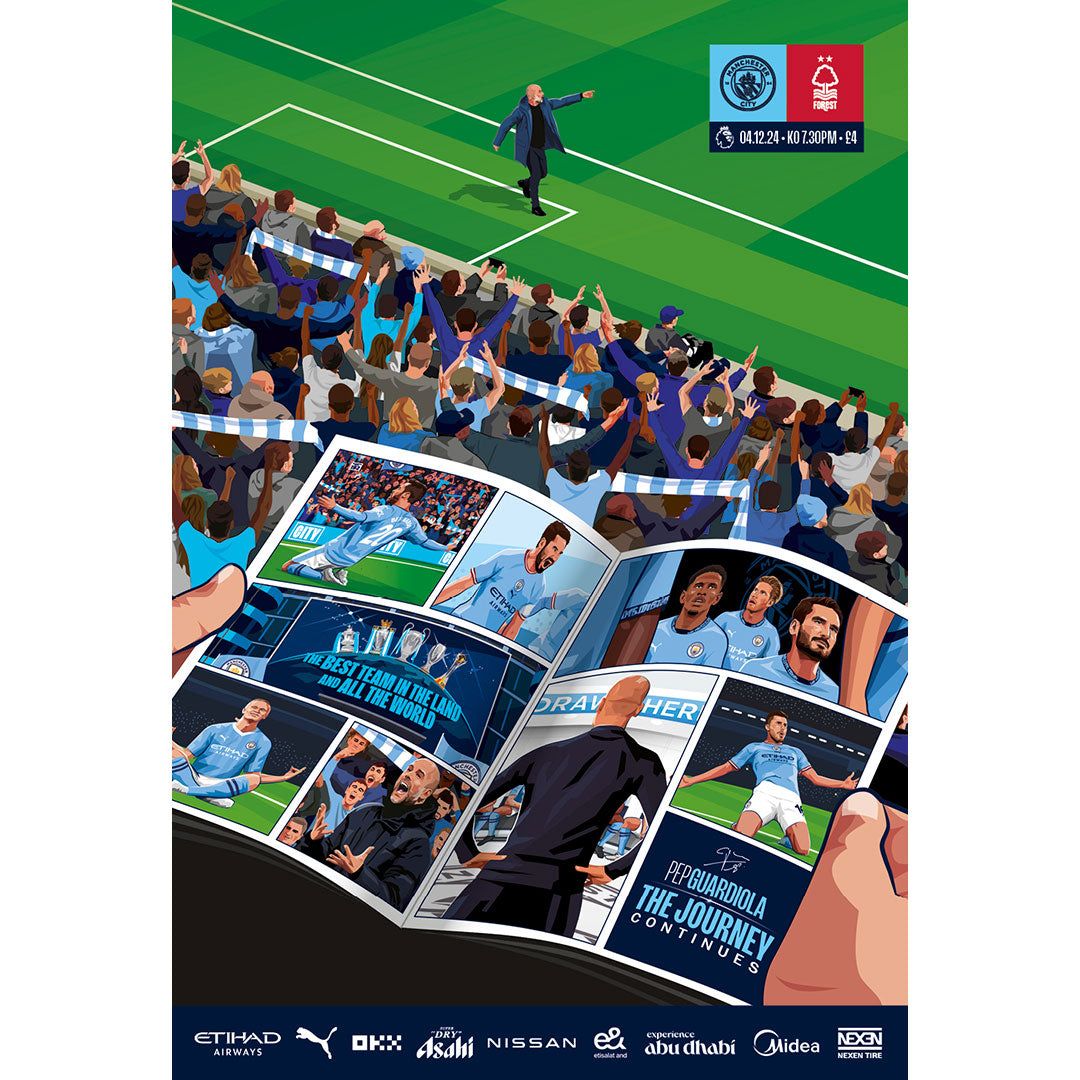 Manchester City vs Nottingham Forest football programmes