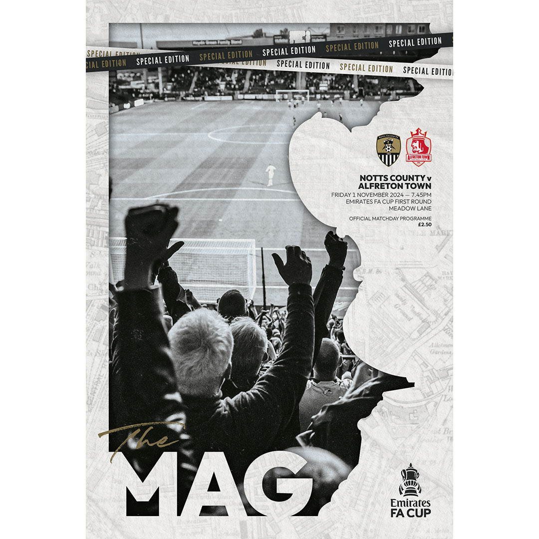 Notts County v Alfreton Town (FA Cup) football programmes