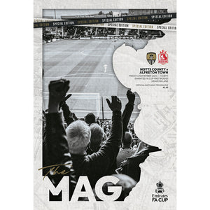 Notts County v Alfreton Town (FA Cup) football programmes