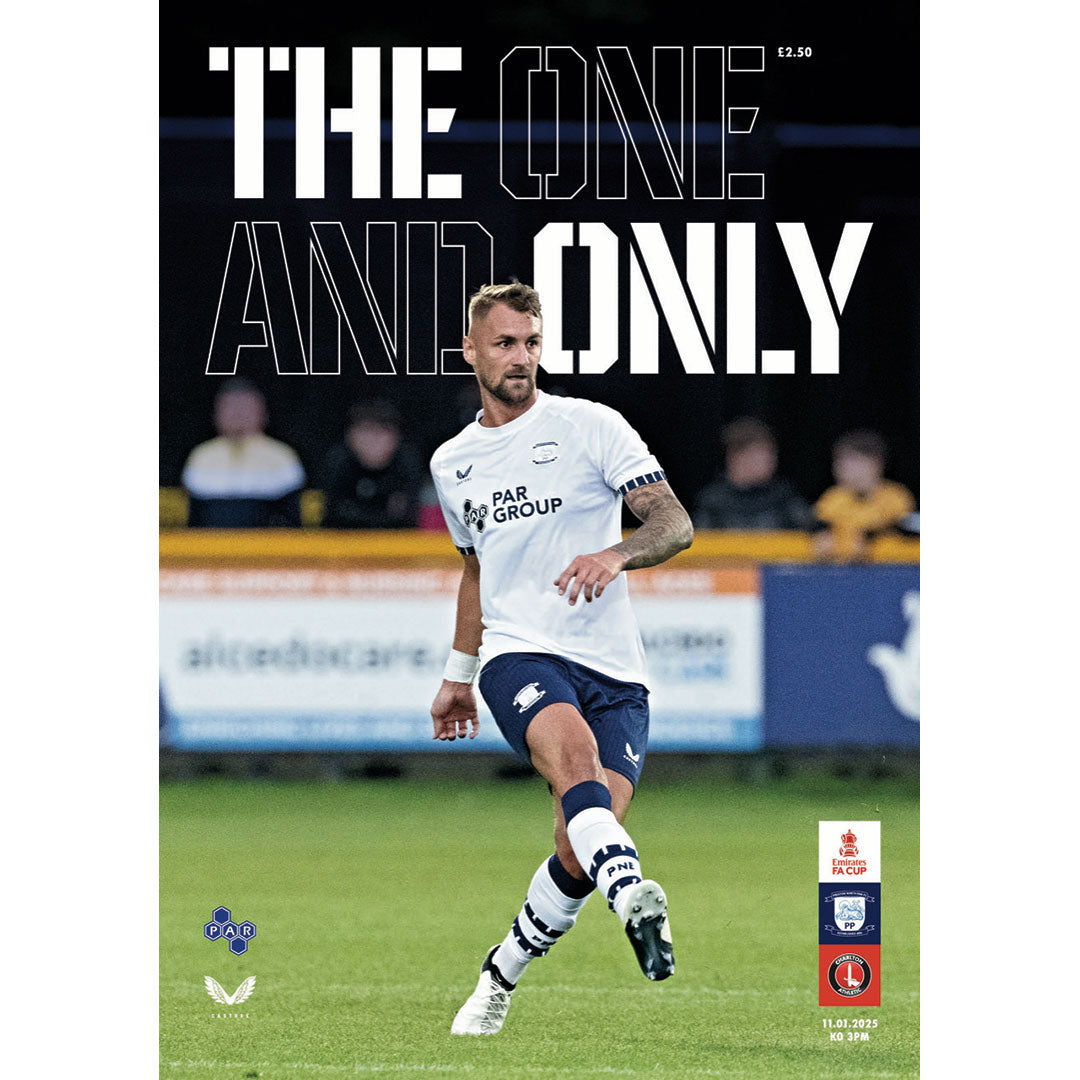 Preston North End v Charlton Athletic (FA Cup) football programme
