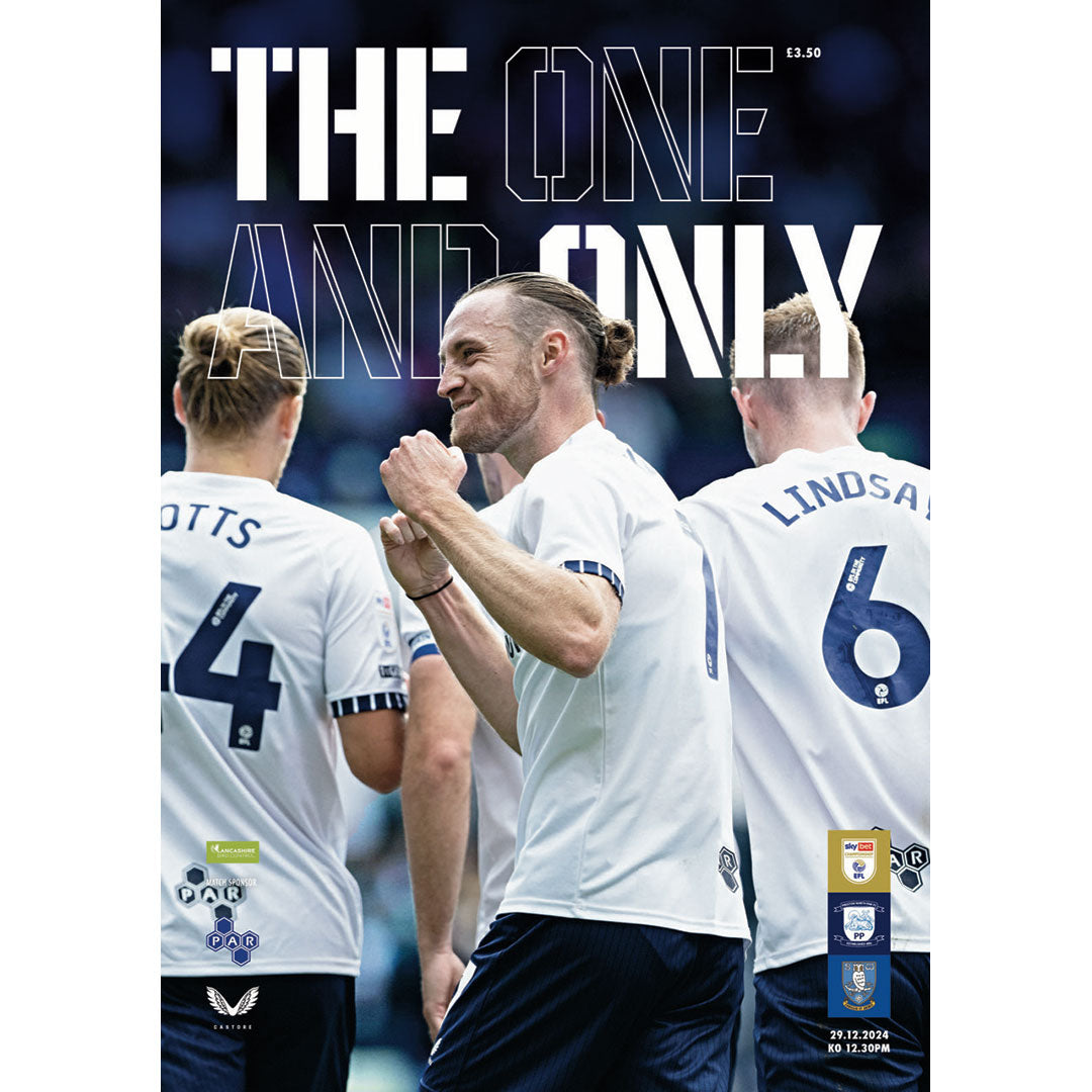 Preston North End v Sheffield Wednesday football programmes