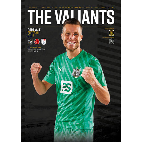 Port Vale v Fleetwood Town football programmes