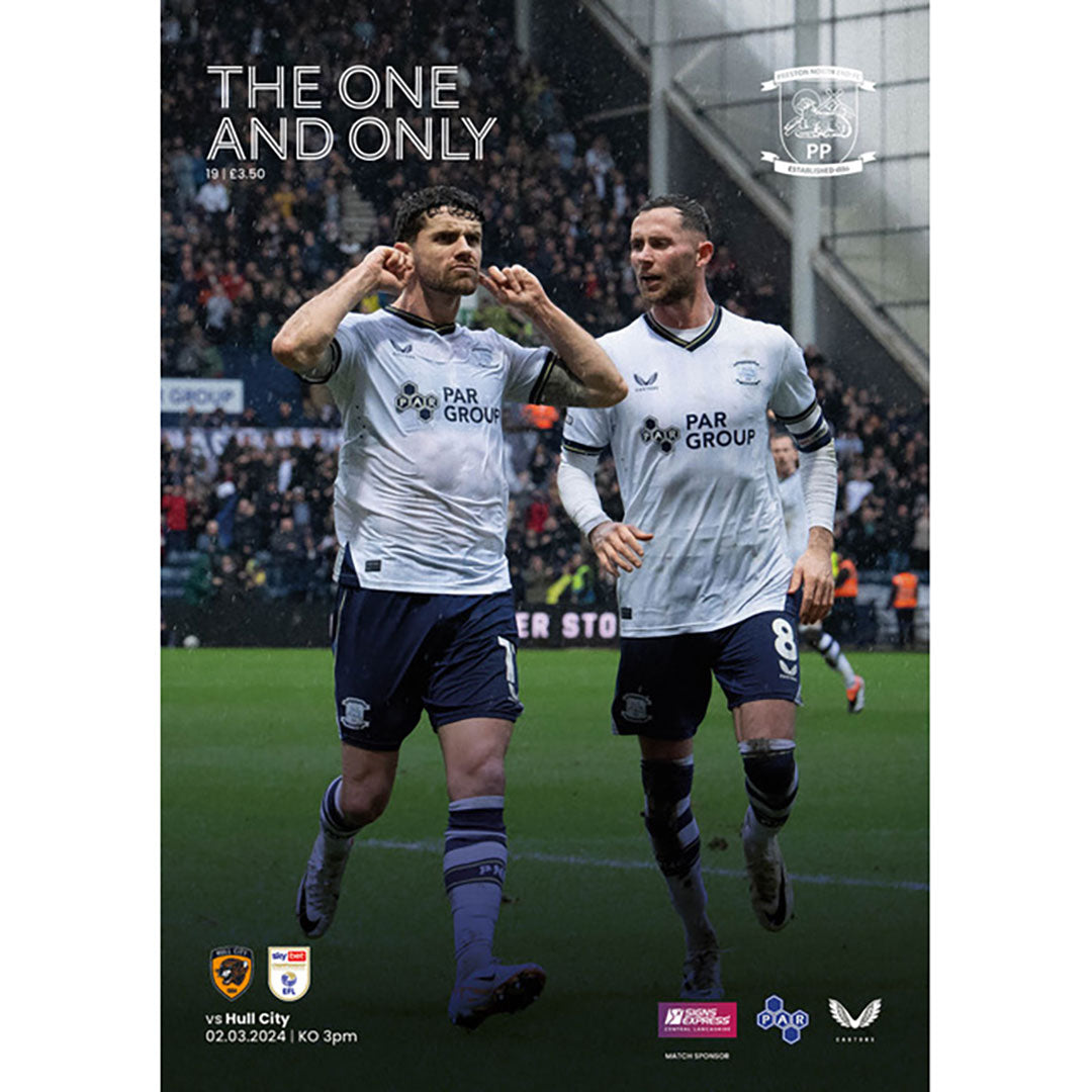 Preston North End vs Hull City football programmes