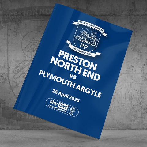 Preston North End v Plymouth Argyle football programmes