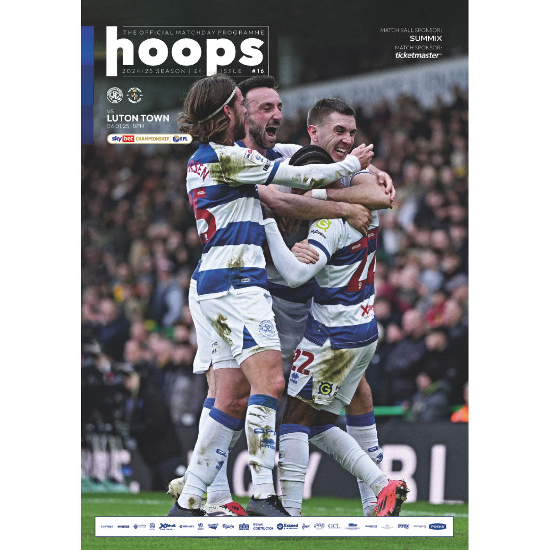 Queens Park Rangers v Luton Town football programmes