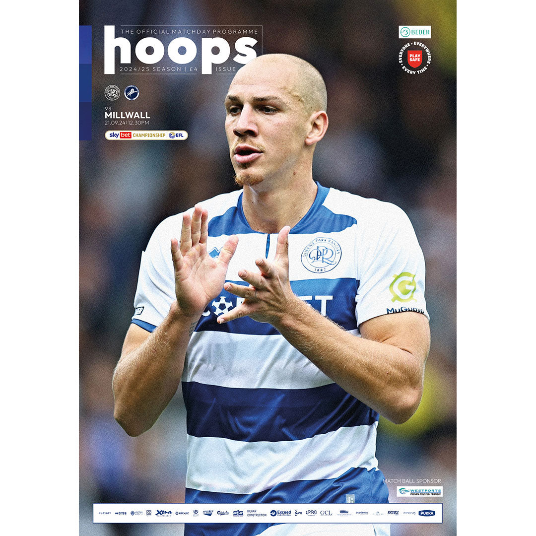 Queens Park Rangers v Millwall football programmes