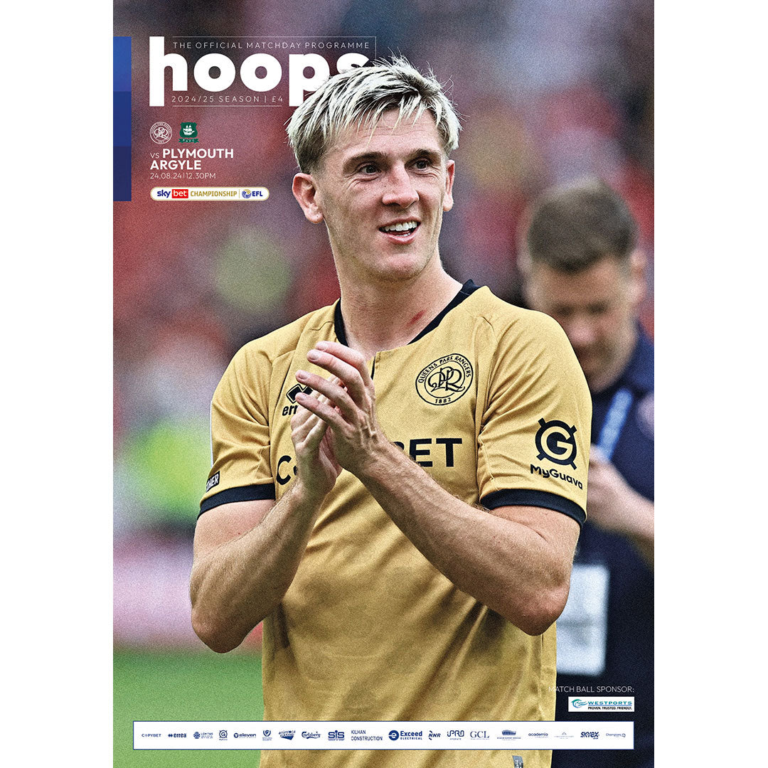 Queens Park Rangers v Plymouth Argyle football programmes