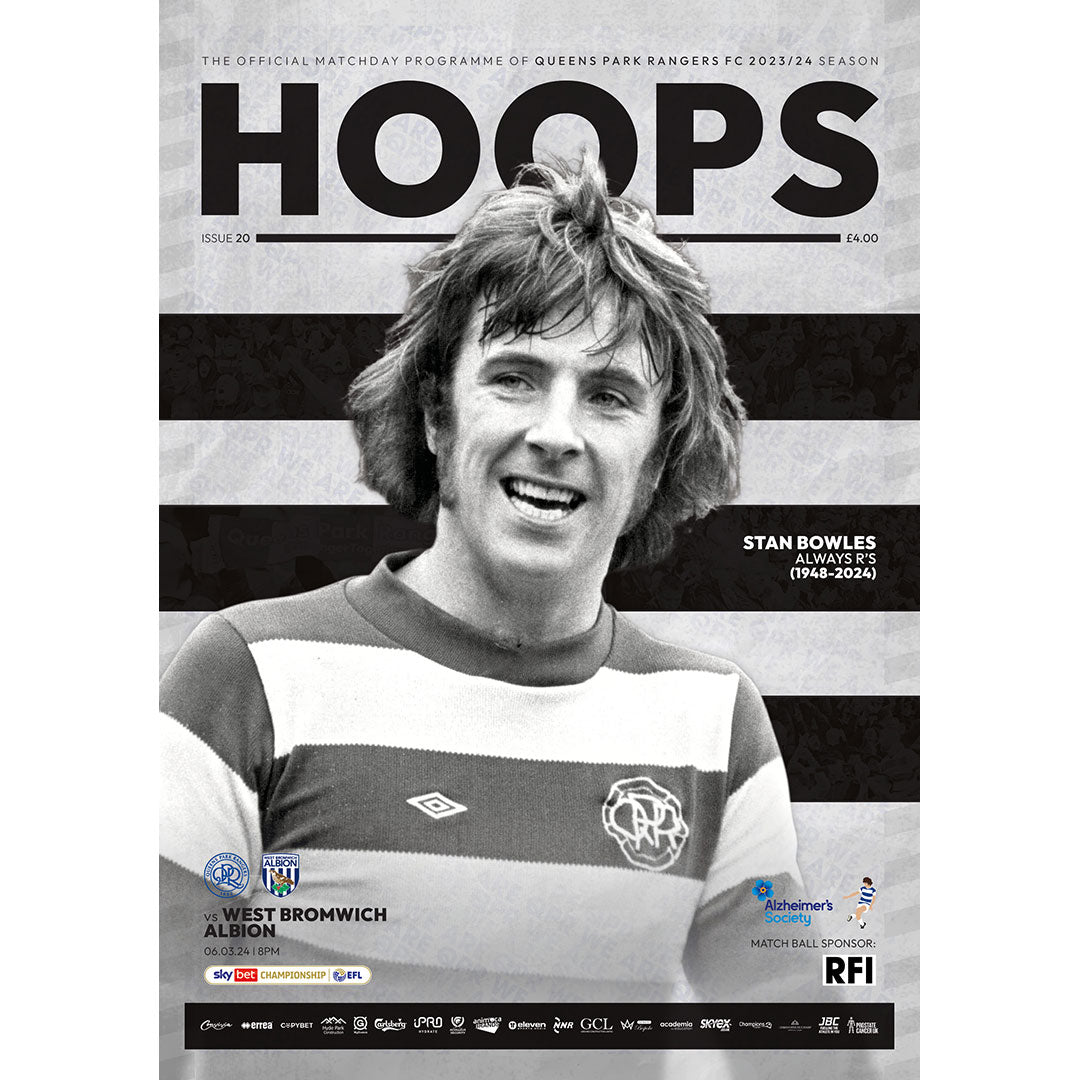 Queens Park Rangers v West Bromwich Albion football programmes