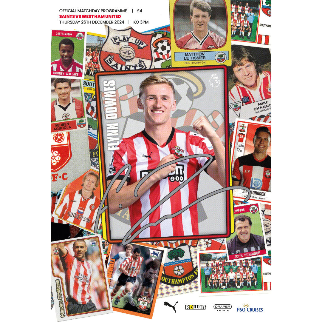 Southampton v West Ham United football programmes