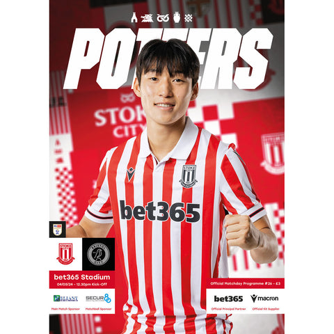 Stoke City vs Bristol City football programmes
