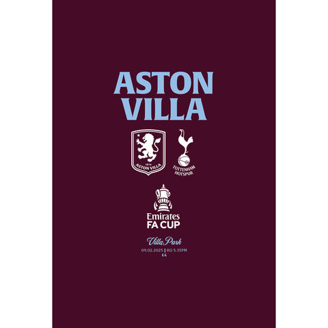 Aston Villa vs Tottenham Hotspur (FA Cup) football programmes