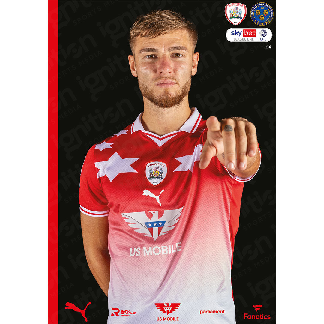 Barnsley vs Shrewsbury Town Football Programmes