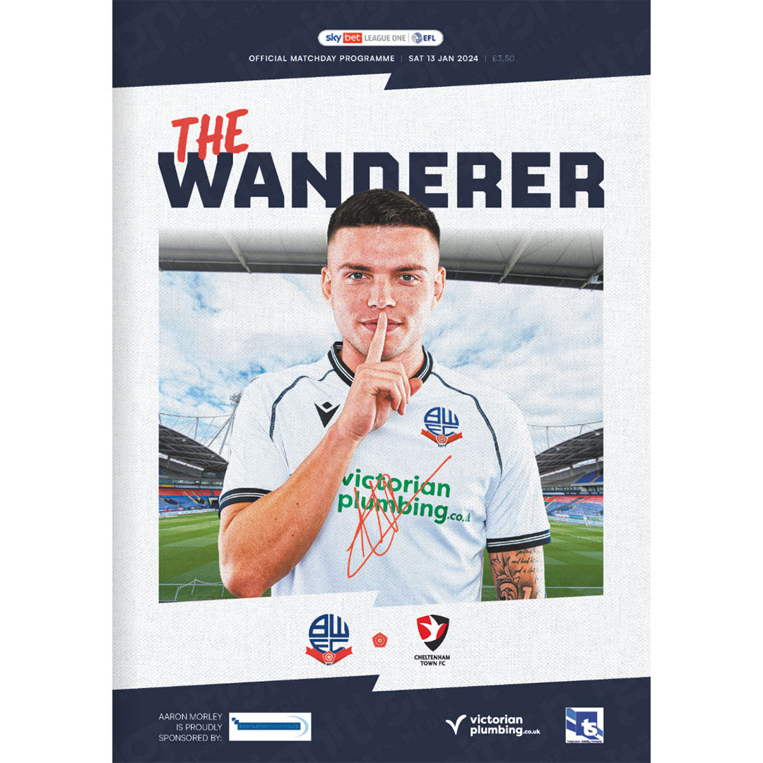Bolton Wanderers v Cheltenham Town football programme