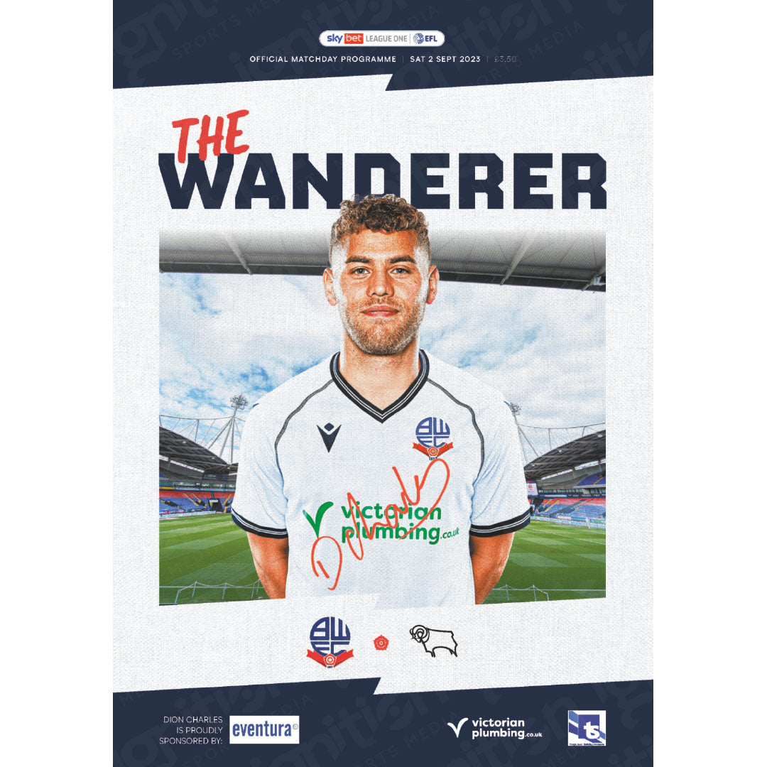 Bolton Wanderers v Derby County football programme