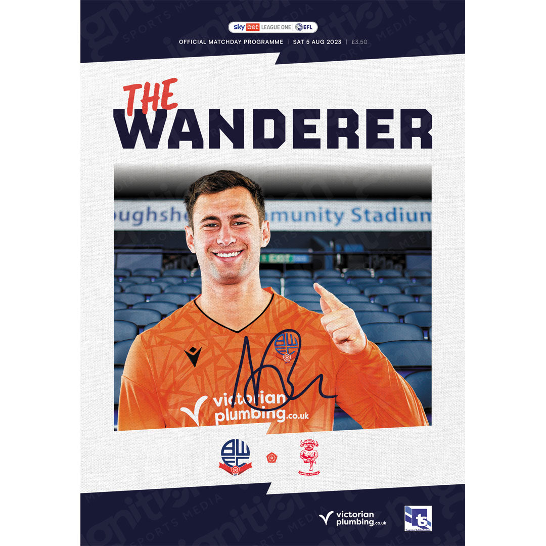 Bolton Wanderers v Lincoln City football programmes
