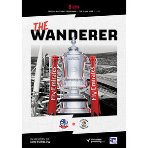 Bolton Wanderers v Luton Town (FA Cup) football programmes