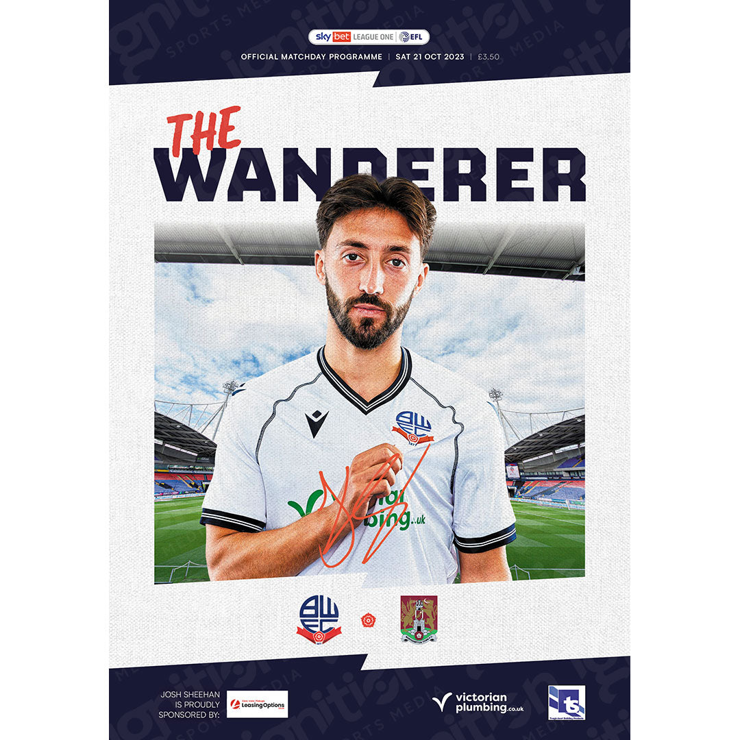 Bolton Wanderers v Northampton Town football programmes
