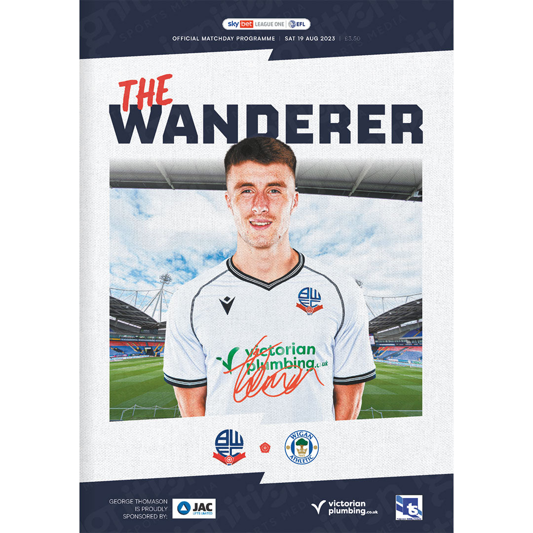 Bolton Wanderers v Wigan Athletic football programmes