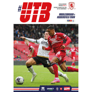 Middlesbrough v Huddersfield Town football programmes