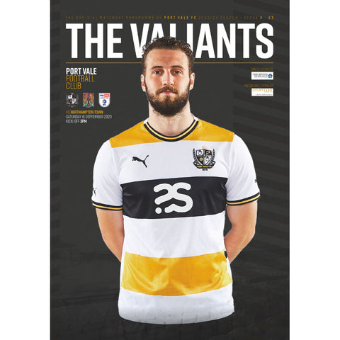 Port Vale v Northampton Town football programmes