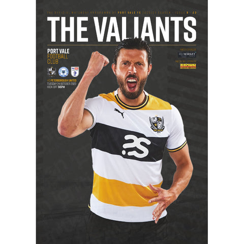 Port Vale v Peterborough United football  programmes