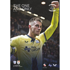 Preston North End vs Cardiff City football programmes