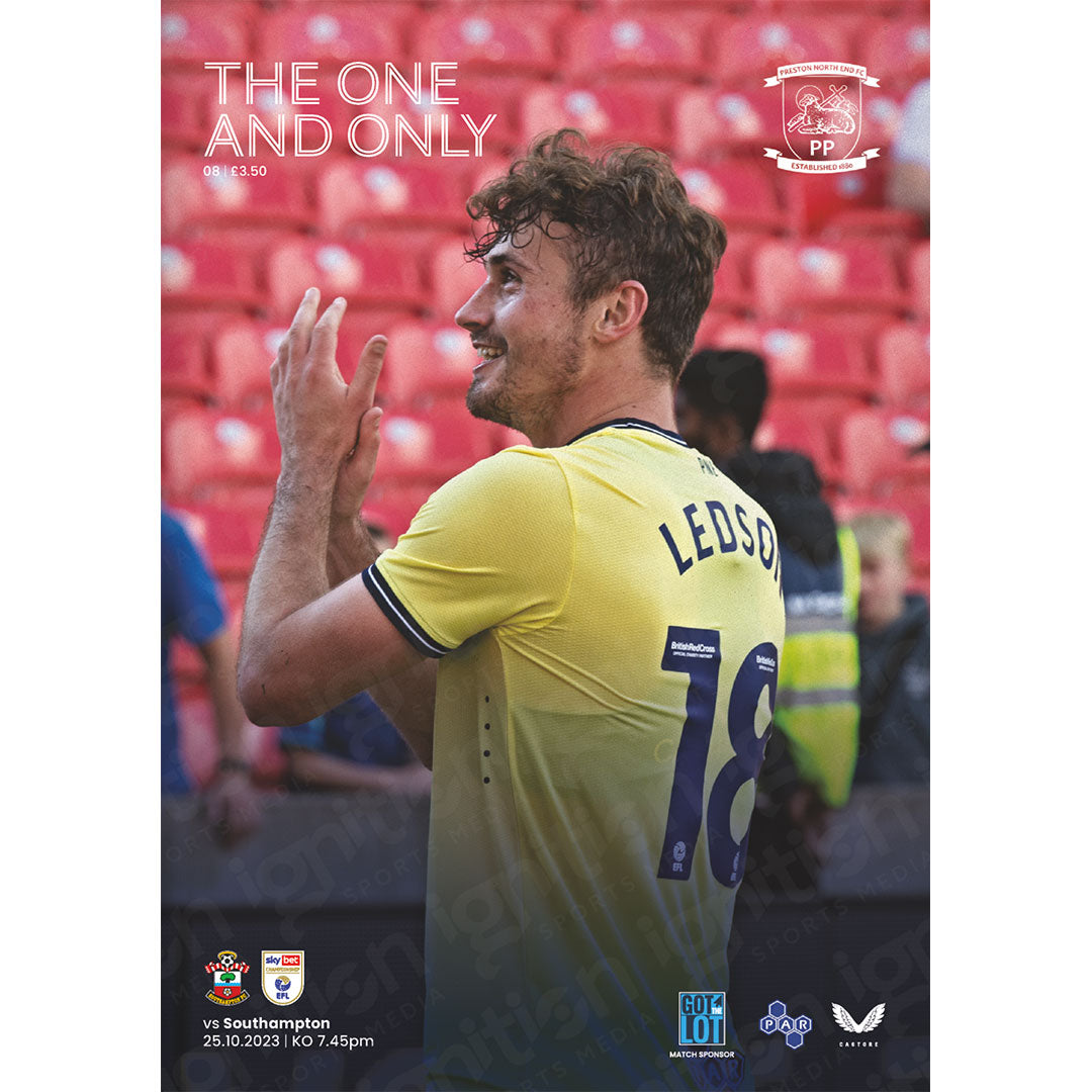 Preston North End vs Southampton football programmes