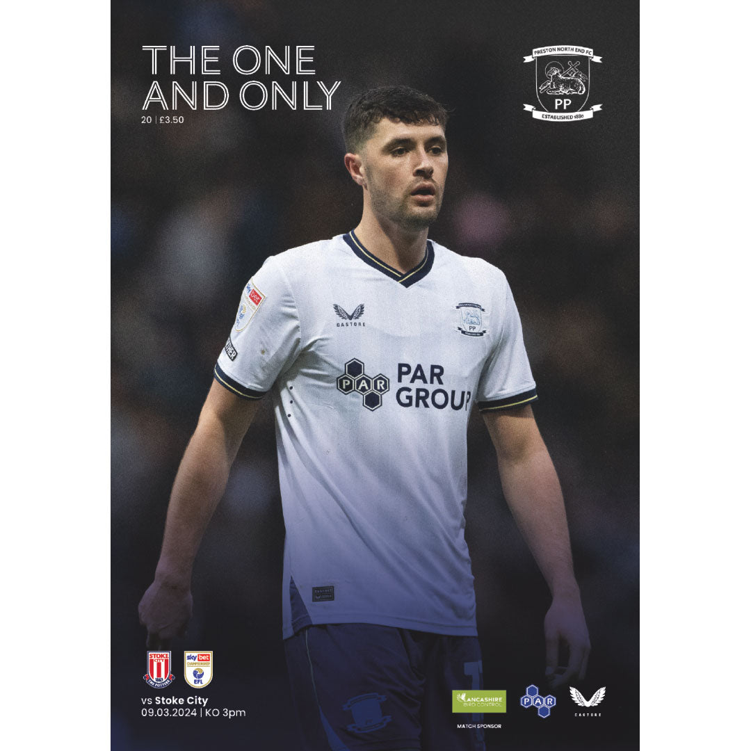 Preston North End vs Stoke City football programmes