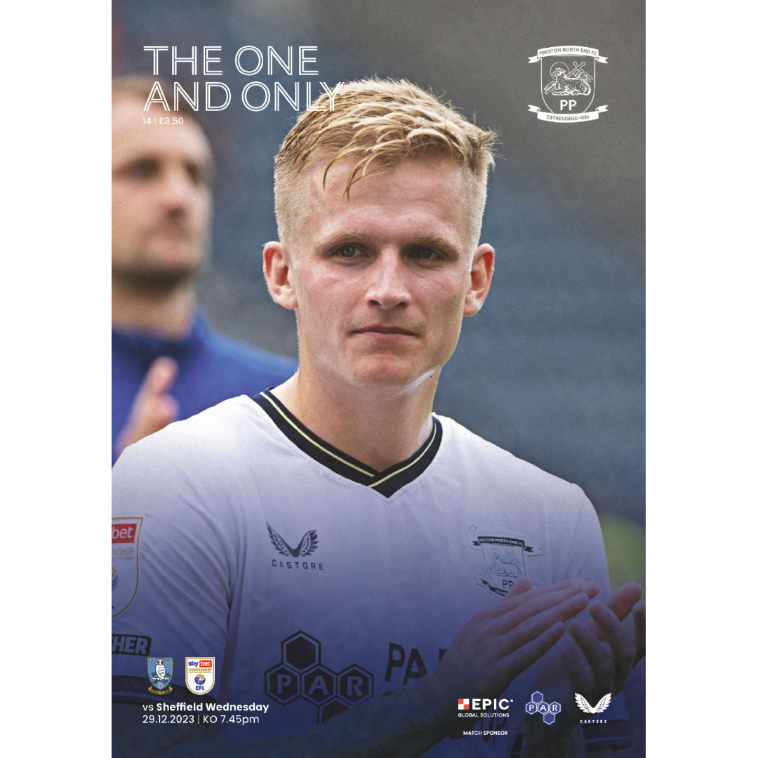 Preston North End vs Sheffield Wednesday football programmes