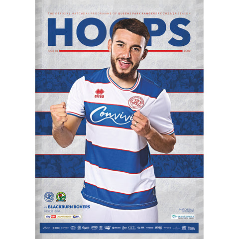 Queens Park Rangers v Blackburn Rovers football programmes