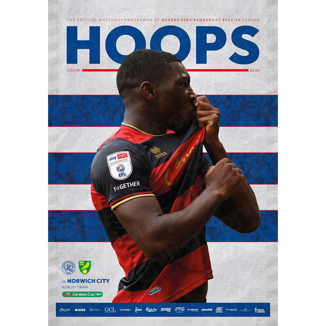 Queens Park Rangers v Norwich City (EFL Cup) football programmes