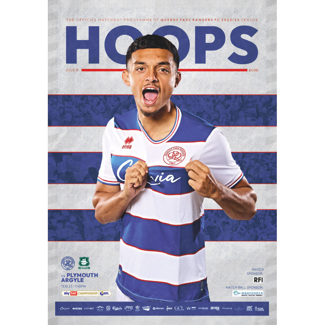 Queens Park Rangers v Plymouth Argyle football programmes