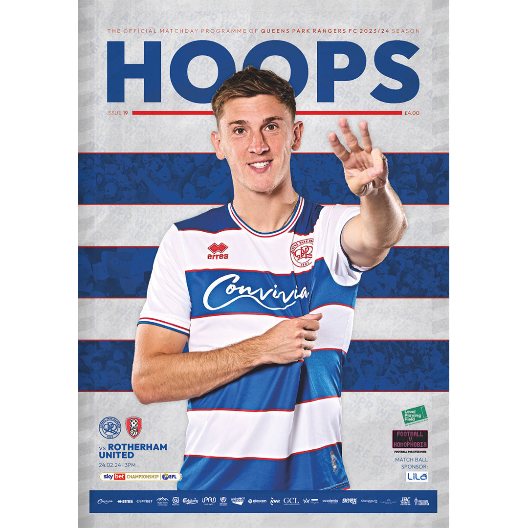 Queens Park Rangers v Rotherham United football programmes