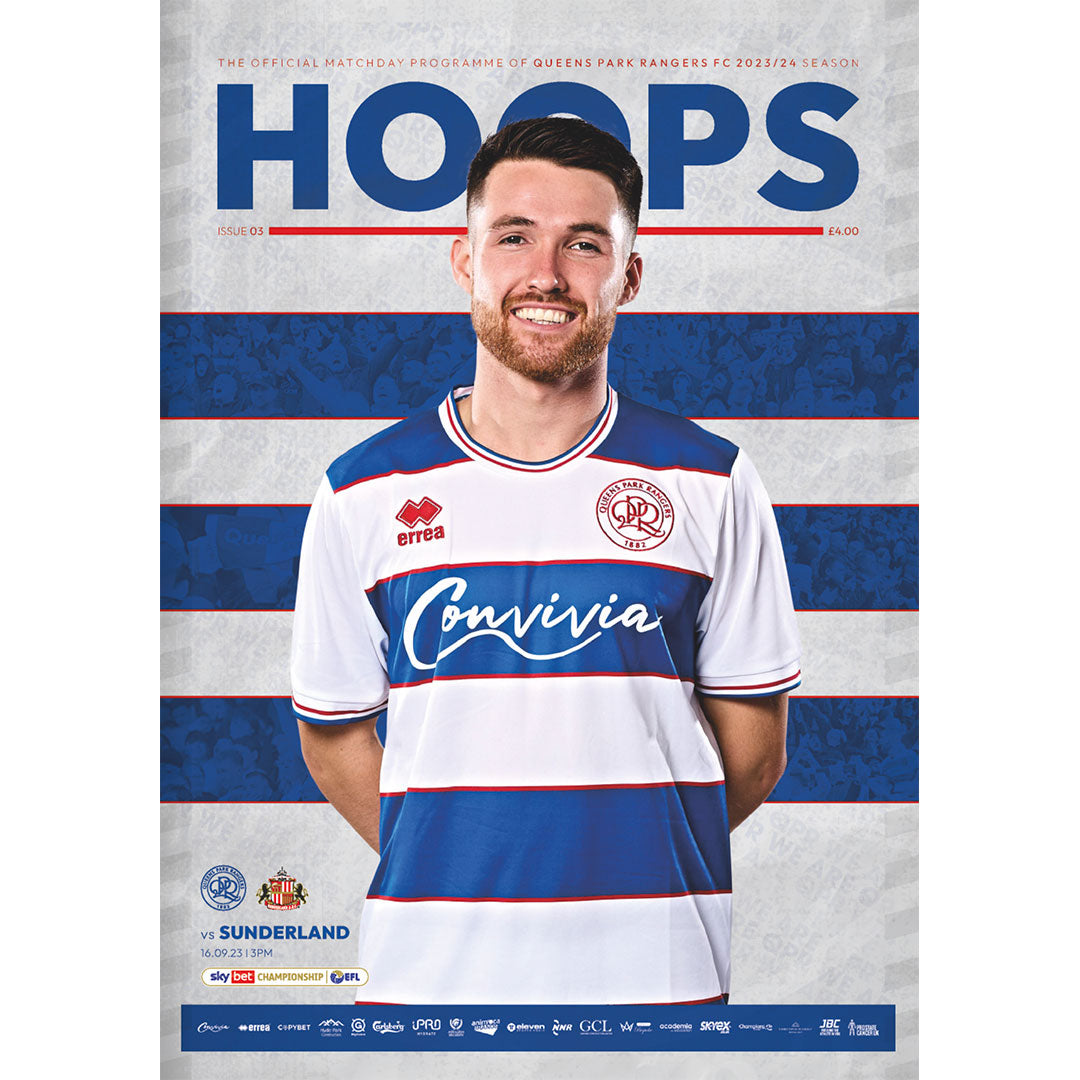 Queens Park Rangers v Sunderland football programmes