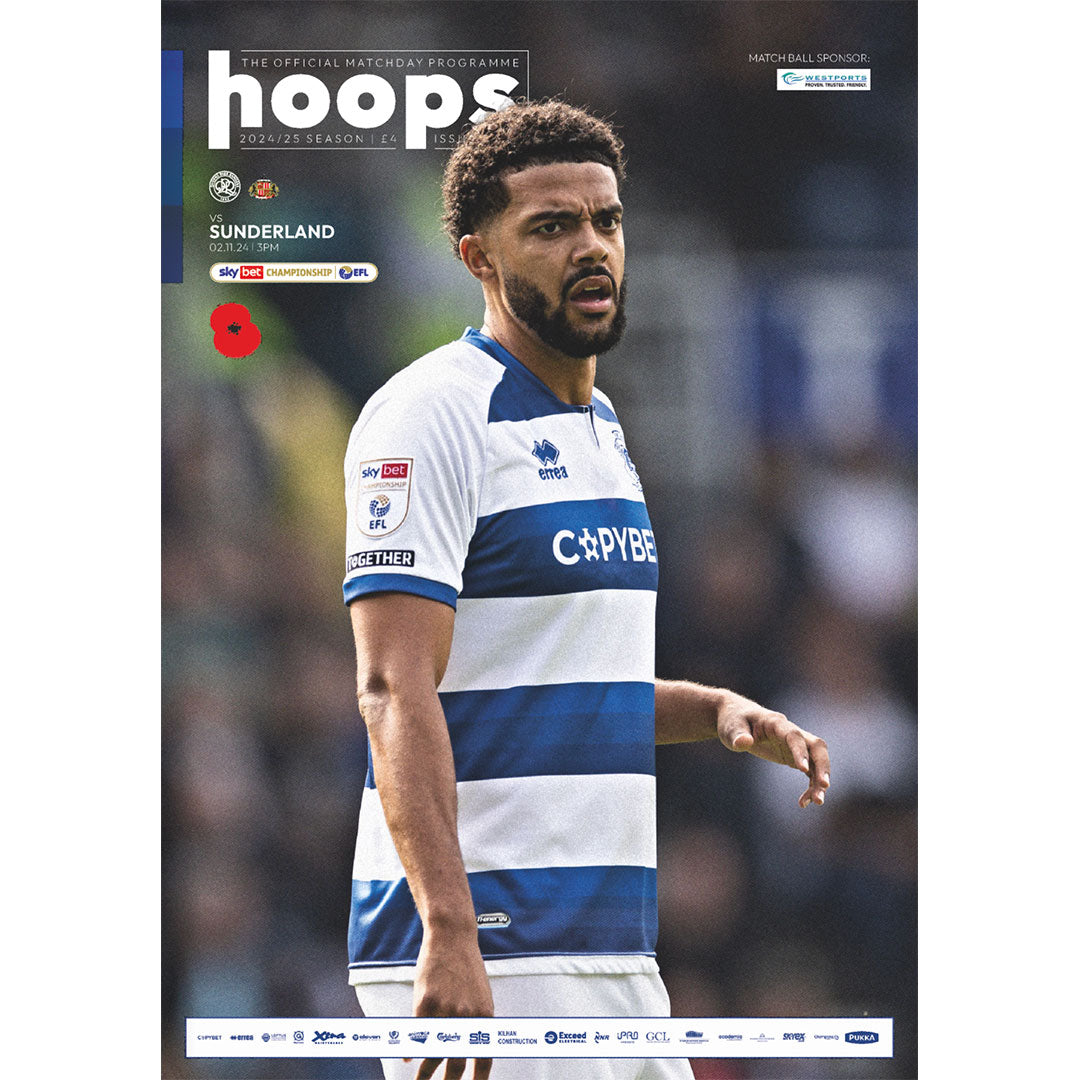 Queens Park Rangers v Sunderland football programmes