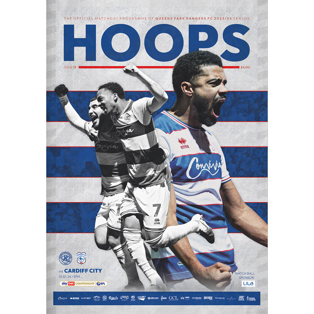 Queens Park Rangers v Cardiff City football programmes