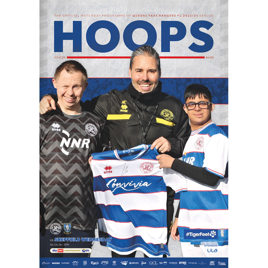 Queens Park Rangers v Sheffield Wednesday football programmes
