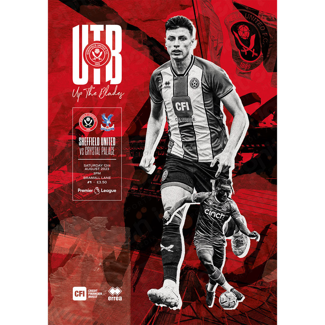 Sheffield United v Crystal Palace football programmes