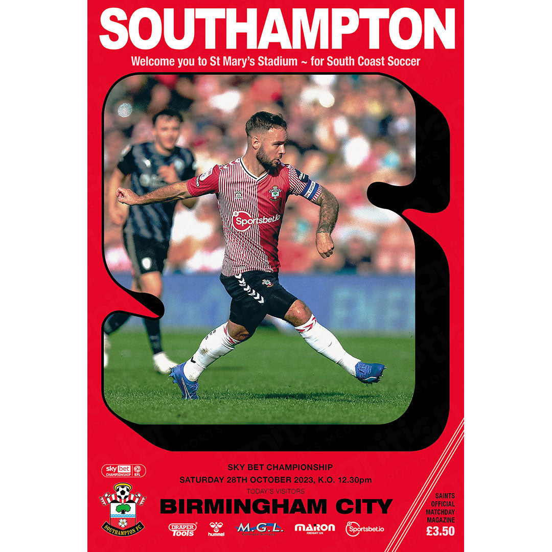 Southampton v Birmingham City football programmes