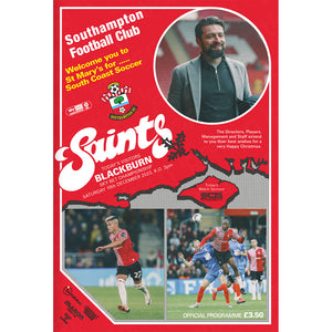 Southampton v Blackburn Rovers football programmes